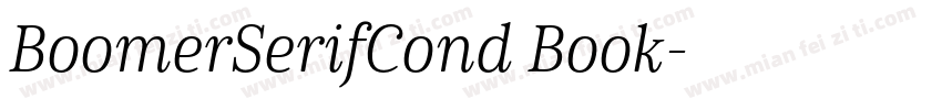 BoomerSerifCond Book字体转换